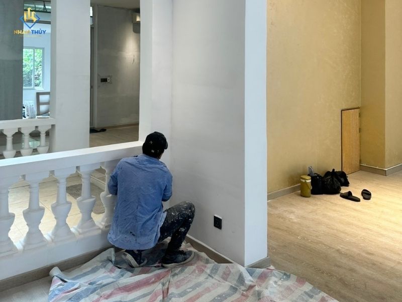 Thợ Nhân Thủy thi công sơn nước nội thất tại FALVAON