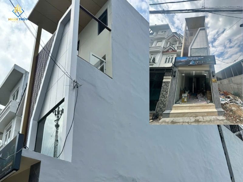 mặt tiền văn phòng sau khi được sơn xong
