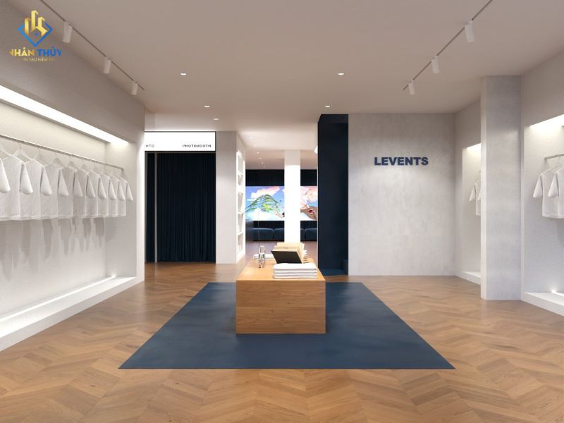 Phối cảnh thiết kế khu trưng bày trung tâm showroom LEVENTS