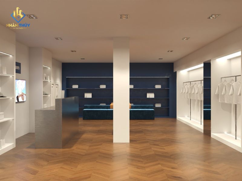 Phối cảnh khu trưng bày phía trong showroom LEVENTS