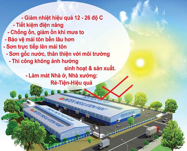 ưu điểm khi sơn chông nóng mái tôn