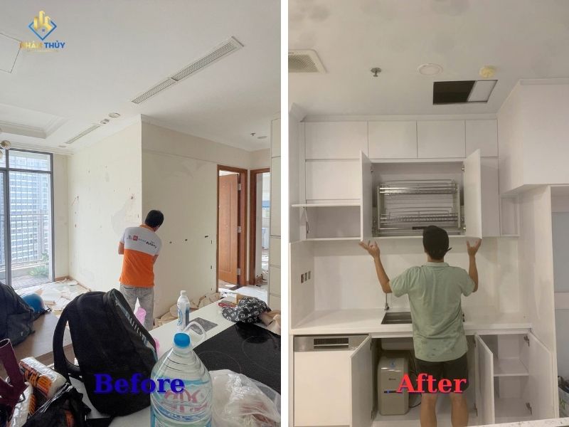 So sánh căn hộ Central 3 Vinhomes Central Park trước và sau cải tạo
