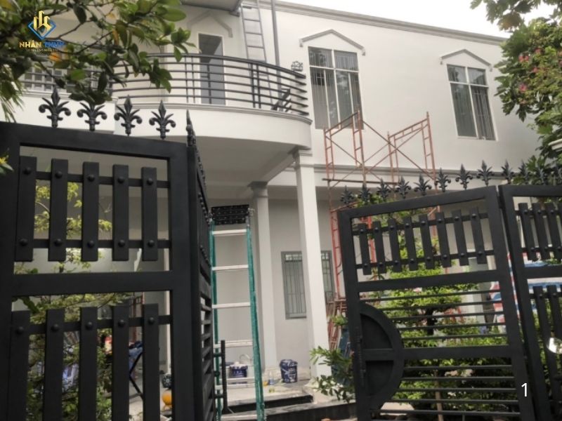 công trình sơn nhà hóa an đang ở giai đoạn thi công