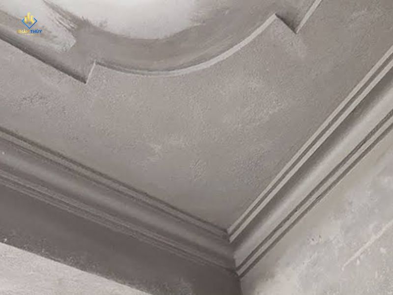 Cận cảnh đường phào tại góc tiếp giáp giữa trần và tường