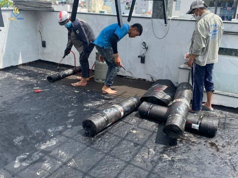 xử lý chống thấm nước cho sân thượng quận Bình Thạnh