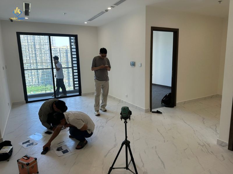 từ đo đạc đến thi công vinhoms