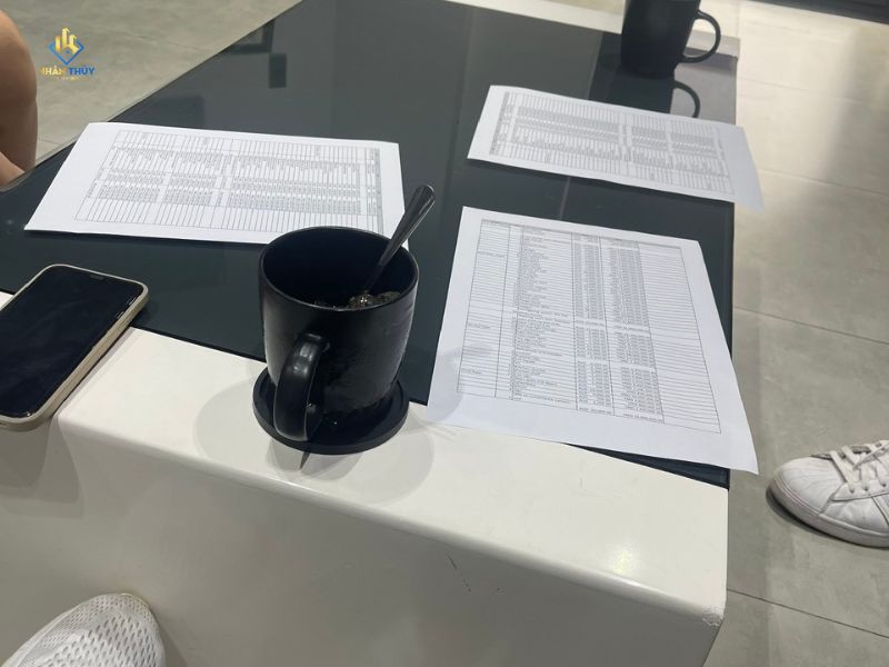 Hồ sơ hạng mục được kiểm tra tại căn hộ Masteri Thảo Điền