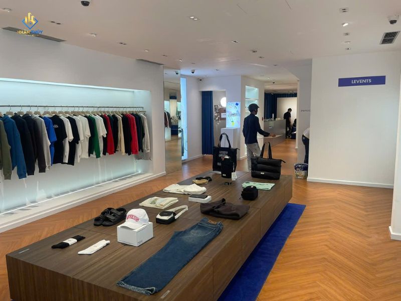 Không gian trưng bày showroom LEVENTS sau khi hoàn thiện