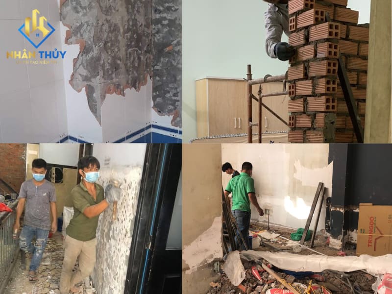 Thi công phần thô và hệ thống kỹ thuật khi sửa nhà cấp 4