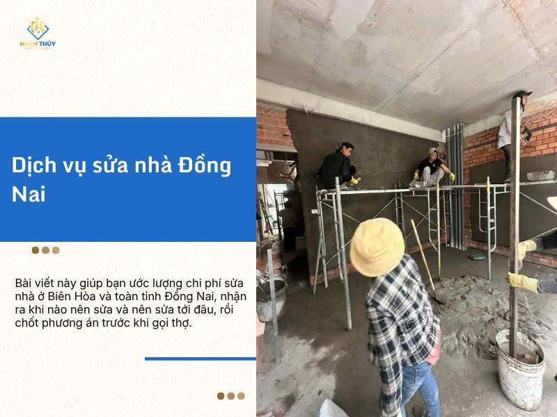 Công trình sửa nhà phố do Nhân Thủy thực hiện tại Biên Hòa, Đồng Nai