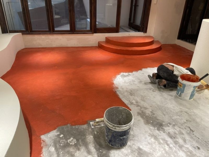 Hệ kệ trưng bày sau khi hoàn thiện bề mặt màu trắng